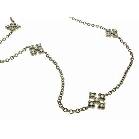 Maltese Cross Chain with Diamonds by Arunashi