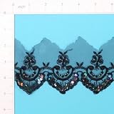 Floret Lace Trim - Black Iris<br><font color=