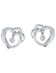 14K White Gold Diamond Dashing Diamonds Earrings