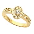 14K Yellow Gold Diamond Filigree Ring - 0.04 Ct.