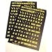 Large Computer Keyboard Stick-Ons / Yellow on Black