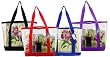 Clear ZIPPER tote with color trim and bottom