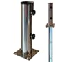Sonnenschirmst�nder f�r Bodenmontage / f�r Schirmst�cke � 32-48 mm / Edelstahl / Sonnenschirm, Ampelschirm & W�schespinne geeignet