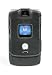 Designer Protective Black Leather Snap-On Cover for the Motorola RAZR V3