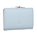 Adoptfade Womens Purse Tiny Solid Kiss-Lock Clutch Wallet Coin Purses,Greyblue