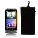 HTC Desire SUPER CASE Black (L) Designer Carry Protector Pouch