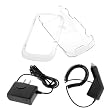 GTMax Rapid Car Charger + Home Travel Charger + Crystal Clear Hard Cover Case for Verizon Motorola Entice W766