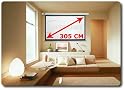 11748 PROFI Leinwand Motorleinwand 305cm Diagonale HDTV 16:9, 283 x 170 cm mit Fernbedienung