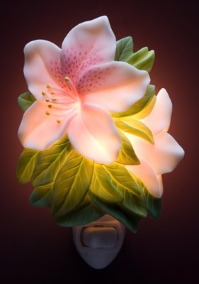 Click To Azalea Night Light - Ibis & Orchid Flowers of Light Collection Details... Azalea Night Light - Ibis & Orchid Flowers of Light Collection