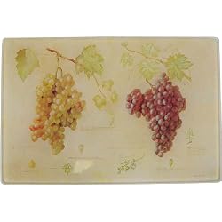 Grapes Design Tempered Glass Cutting Board