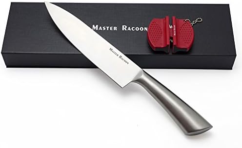 Master Racoon Chef's Knife 8 Inch Free Sharpener Big Promotion