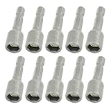 uxcell 六角ソケットビット　ドライバー　メタル製ビット　10本入 8mm幅 40mm長