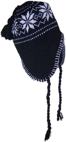 Pax Trading Kid Child Toddler Snowflake Design Winter Ear Flap Hat (One Size)