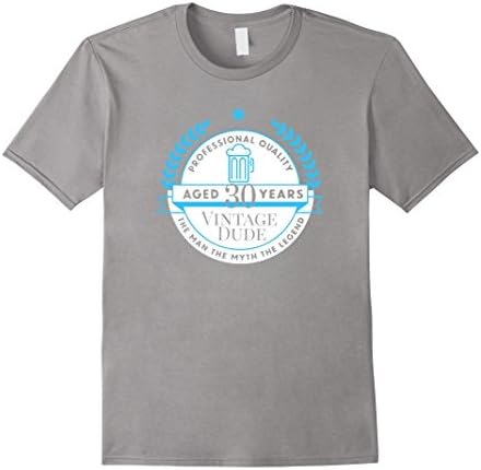 Men's 30th Birthday Gift T-Shirt Man - Myth - Legend 30 Years Old Medium Slate