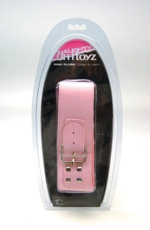 Grrl Toyz Pink Plush Collar And Leash