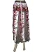 Bohemian Retro Gypsy Fashion Skirt Rosy Brown Floral Print Patch Work Cotton Long Skirts 36"