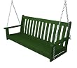 60" Recycled Tuscan Veranda Outdoor Patio Chain Swing - Forest Green