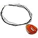 Red Agate with Druze in Sterling Silver Wire Wrap title=