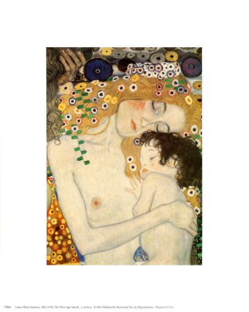 Mother and Child (detail from The Three Ages of Woman), c.1905 Art Poster Print by Gustav Klimt, 8x10