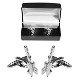 SG PARIS BOUTONS DE MANCHETTES SET BOITE X2 METALT L:l:H:D:Cm ARGENT