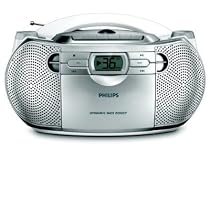 Philips AZ1027/05 Portable CD and Cassette Player with AM/FM Radio - Silver