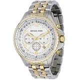 41Bd7QdgqRL. SL160  MICHAEL Michael Kors Watch, Mens Chronograph Two Tone Stainless Steel Bracelet MK8135