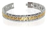 New Stainless Steel Silver Tone Magnetic Bracelet 8.75 inch