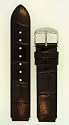 Fits Philip Stein size 1 18mm Dark Chocolate Brown Alligator Grain Leather Watchband With Spring Bars By JP Leatherworks