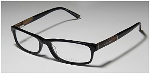 Nicole Farhi 0017 Mens/Womens Designer Full-rim Eyeglasses/Eyewear (52-14-140, Black / Pearl)