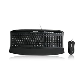 IOGear Spill-Resistant Desktop Keyboard and Mouse Combo GKM512 (Black)