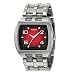 Fossil #JR9983 Men's Stainless Steel Red Dial Watch