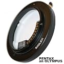 AF-Adapter PENTAX K an Four Thirds 4/3 E-620 E-520 etc, Edler und hochwertiger AF-Adapter aus exloxiertem Messing, speziell zur Benutzung von PENTAX K Objektiven an Four Thirds (4/3) Kameras, mit Autofokusbest&auml;tigung und Blenden-Programmierung.