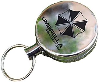 Key Ring,High Elastic MAX Wire Stretch 63CM Rope Security key chain, clasp,edc tool,Universal telescopic,spring type, (2# Silver)