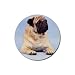 Pug Rubber Round Coaster (4 pack)