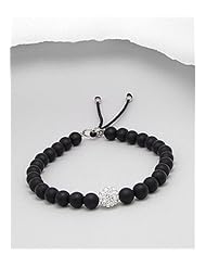 Cotton Black Agate Bracelet