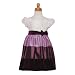 Rare Editions Baby Baby-Girls Infant Color Block Taffeta Dress, Ivory/Violet/Purple, 12 Months