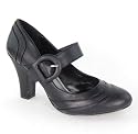 Womens Round Toe Court Shoe Ladies Medium to High Heel Shoe Size 3 4 5 6 7 8