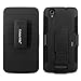 Cellularvilla Kickstand Case For ZTE Max N9520 (Boost Mobile) 3pc 3rd Gen Hard Soft Hybrid Kickstand Case with Holster Belt Clip Case Cover (Black)