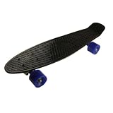 Blank Vinyl Plastic Cruiser Skateboard Complete Penny Size 22 Stereo-Sonic Tail Black/Blue