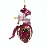 Pack of 4 NFL Arizona Cardinals Football Snowmen with Scarf Christmas Ornaments