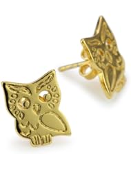 gorjana "Owl" Gold-Tone Charm Stud Earrings