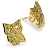 gorjana Owl Gold-Tone Charm Stud Earrings