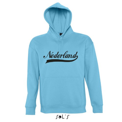 Nederland Oldschool Holland Oranje Fussball EM WM FAN – Kapuzen Sweatshirt – Pullover S-XXL , Turquoise-schwarz , XXL