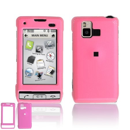 LG VX9700 Dare Cell Phone Pink Rubber Feel Protective Case Faceplate Cover