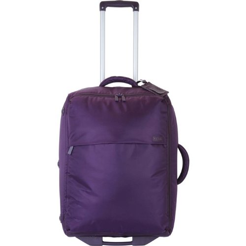 Lipault Luggage Foldable 2 Wheeled Carry on Trolly, Purple, 26x17x10