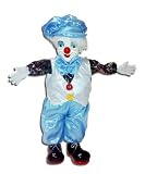 Clown Figurine with Silver and Turquoise Outfit, Musical