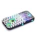 iPhone 5S Case MOUKOU Hybrid High Impact 3 Layers Chevron with Anchor on Galaxy Pattern Hard Back Cover Case for iphone5 5S (Light Blue)