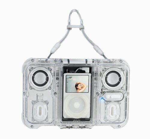 eGo Waterproof Sound Case with Dual Speakers for iPod (Clear)