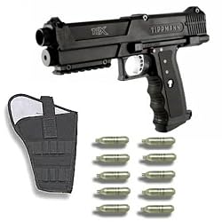 Tippmann TPX Paintball Pistol Gun + Holster + 10 CO2 Cartridges