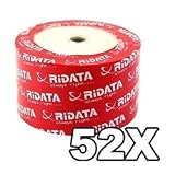 600 Ritek Ridata 52X CD-R 80min 700MB White Inkjet Hub Printable